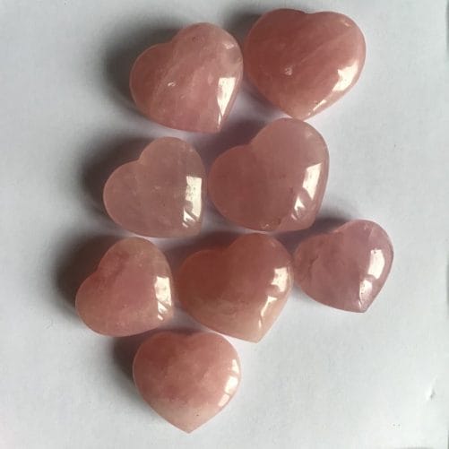 Petit coeur de poche en quartz rose