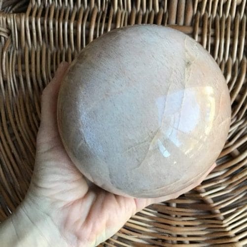 sphère pierre de lune + de 2kg
