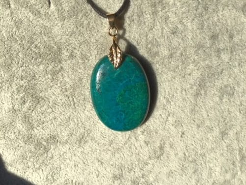 Grand pendentif chrysocolle