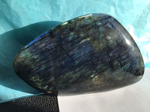 Forme libre labradorite extra bleue