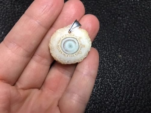 Pendentif quartz solaire et argent