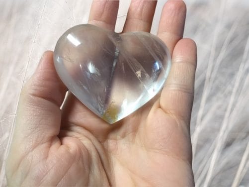 Coeur en cristal de roche extra