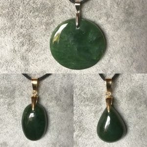 Jade nephrite naturel en pendentifs