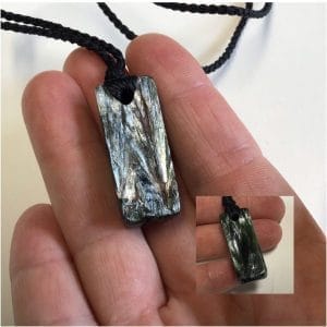 Pendentif séraphinite brute